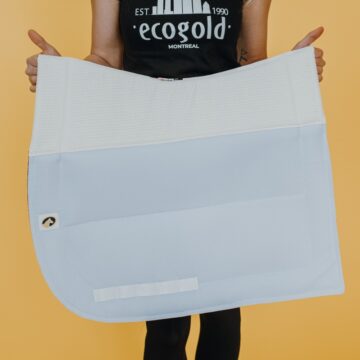 Ecogold Secure Dressage Pad - White